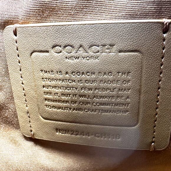 Coach Track Crossbody In Colorblock With Coach Stamp Steam Beige Leather CH106 - Picture 5 of 8